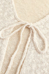 SWAYING/KNIT lace-up long-sleeved cardigan SW24SS1T74 white PS77